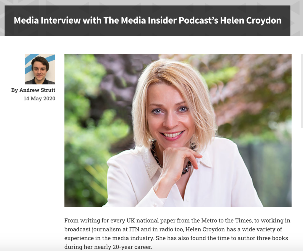 Helen Croydon Interview cover
