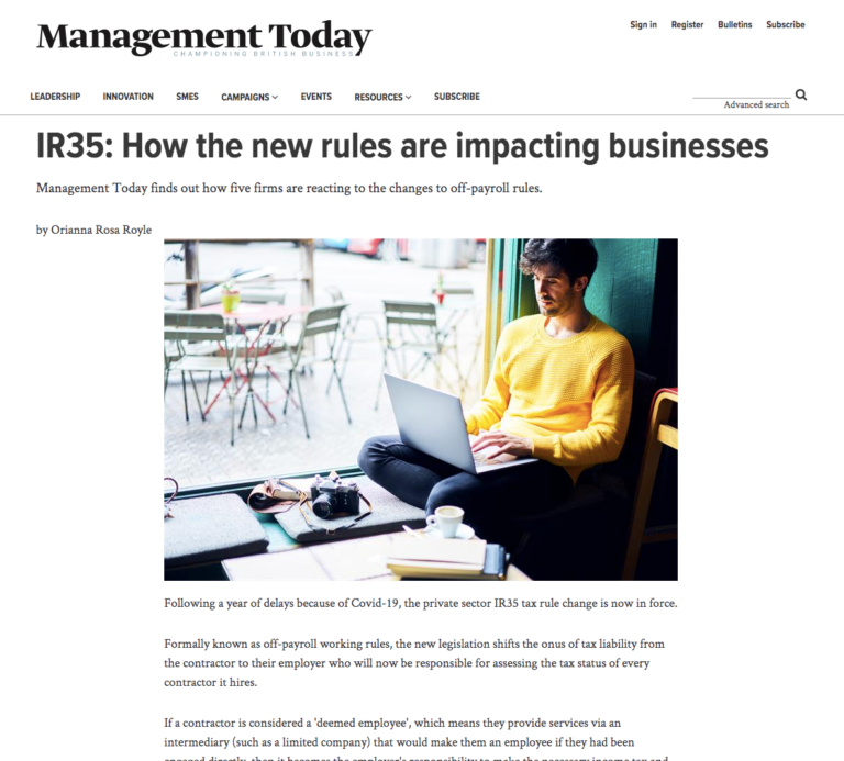 Management Today article IR35