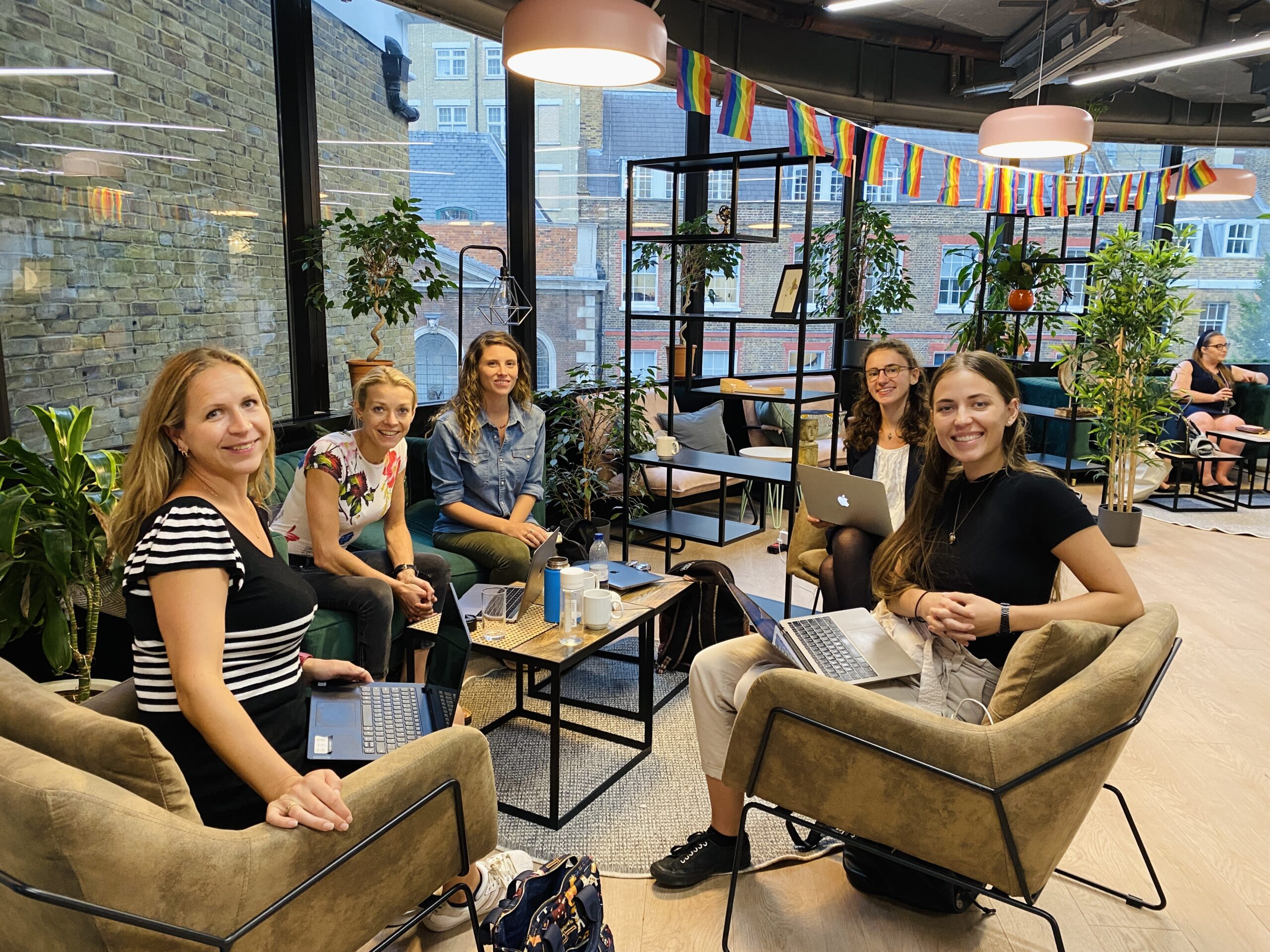 Thought Leadership PR team pictured in a London office